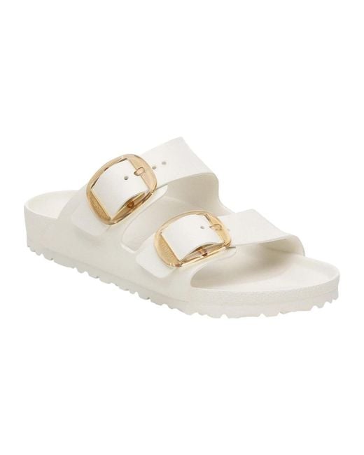 Birkenstock White Sliders