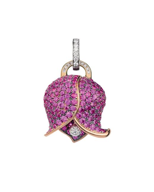 Chantecler Purple Goldener Glockenanhänger Mit Diamant