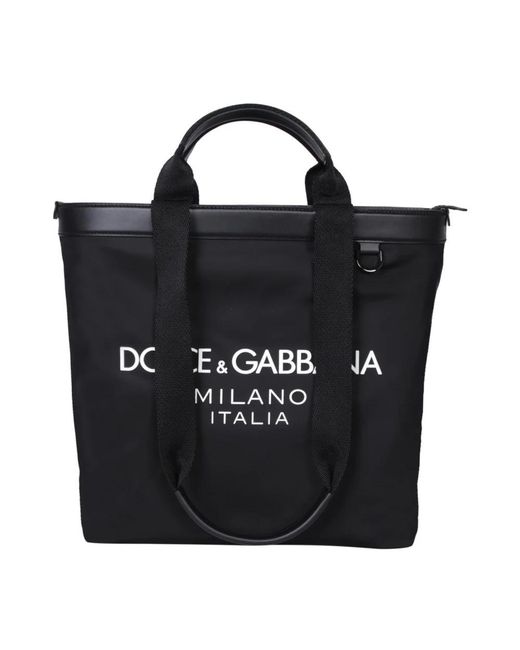 Dolce & Gabbana Black Tote Bags for men