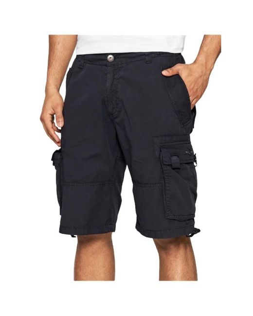 Aeronautica Militare Blue Casual Shorts for men