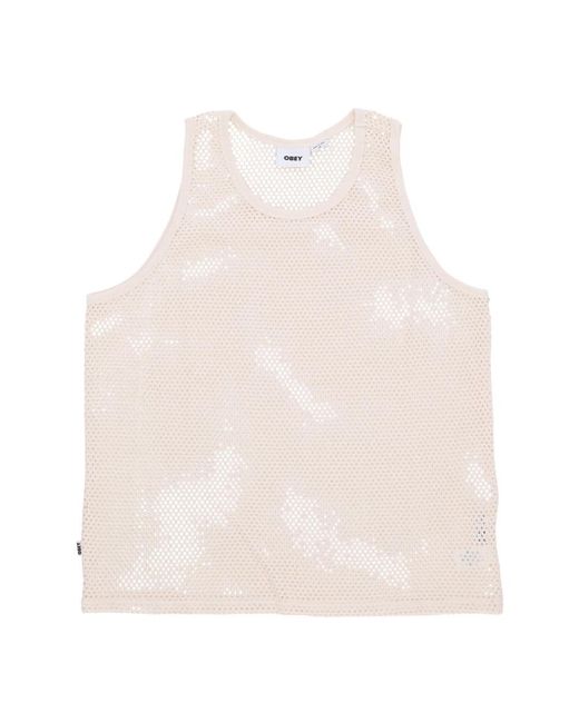 Obey Natural Sleeveless Tops for men