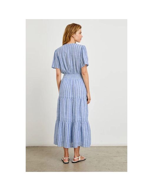Rails Blue Luxuriöses Leinen Riviera Kleid