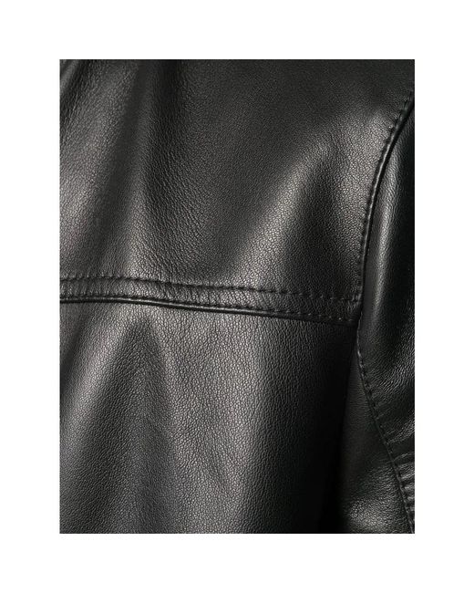 Michael Kors Black Leather Jackets for men