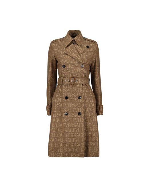 Coats > trench coats Versace en coloris Brown