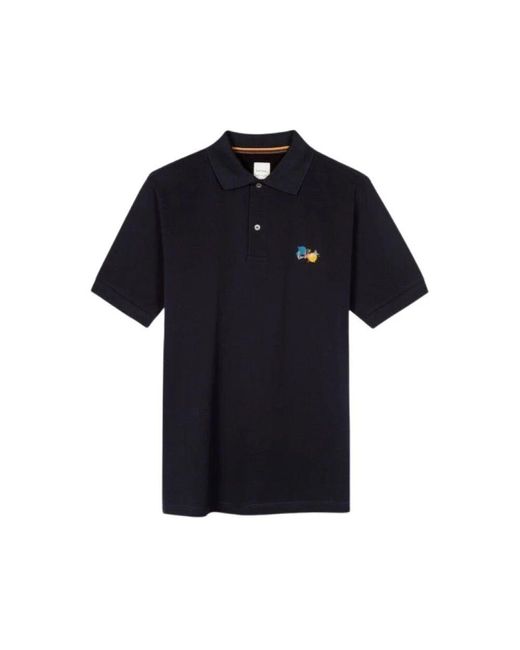Paul Smith Paint Splatter Polo Shirt in Blue für Herren