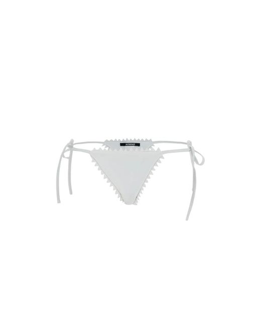 Jacquemus Picot Bikini Bottom in het White