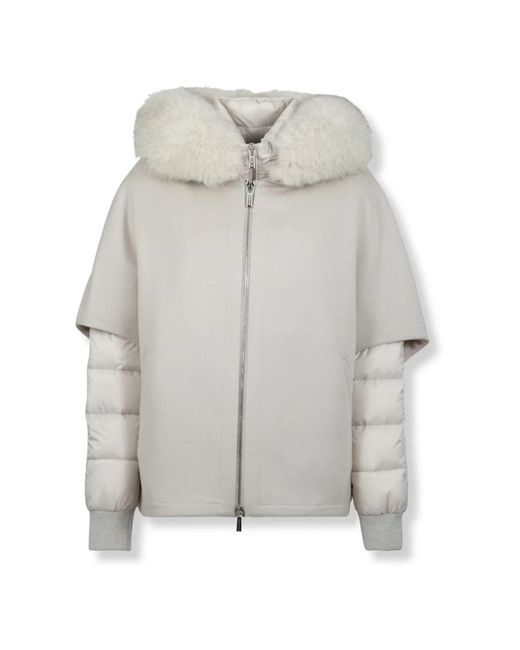 Moorer Pegaso-Cwr Short Cape in het Gray