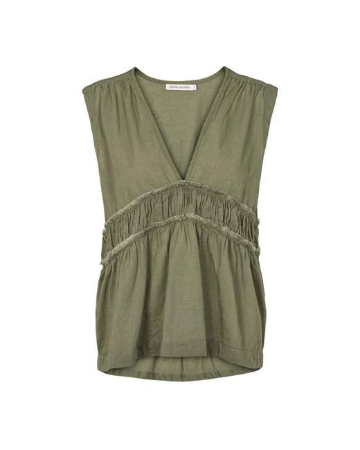 Sleeveless Tops Rabens Saloner de color Green