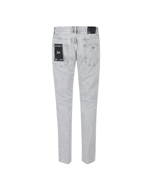Emporio Armani Klassische Denim Jeans Mit Fünf Taschen in Gray für Herren