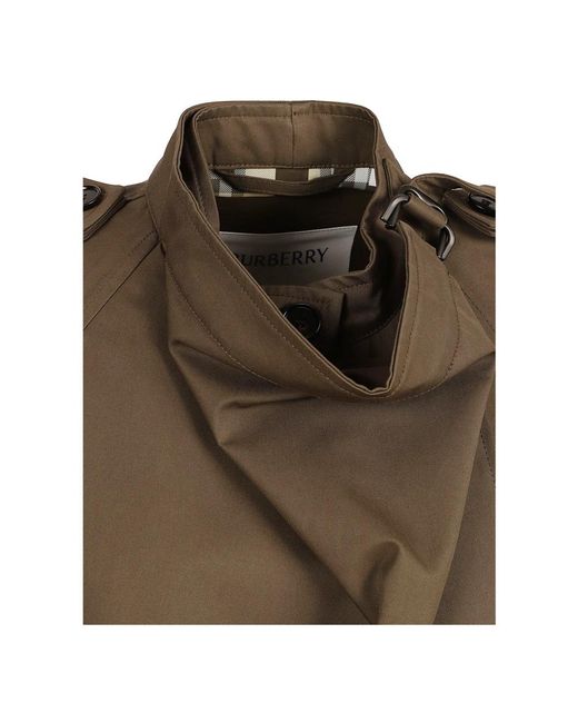 Burberry Jassen ,Bruin ,Jas Met Uitsparingen En Dubbele Knoopsluiting in het Green