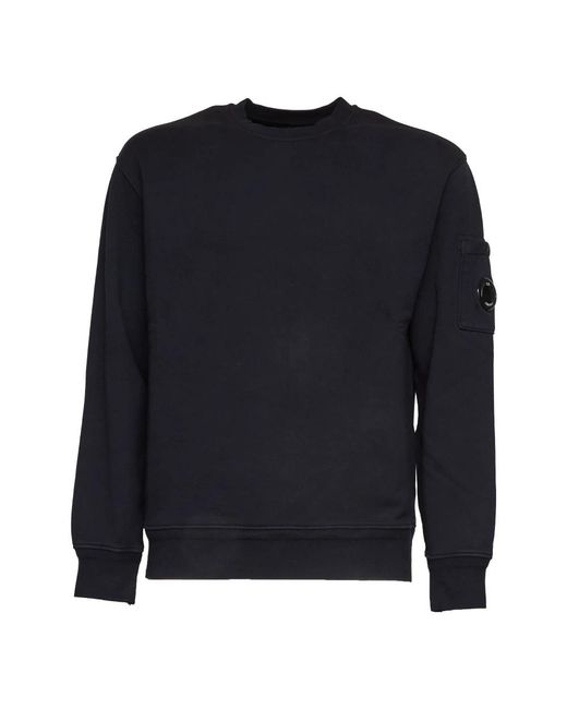 C P Company Blue Round-Neck Knitwear for men