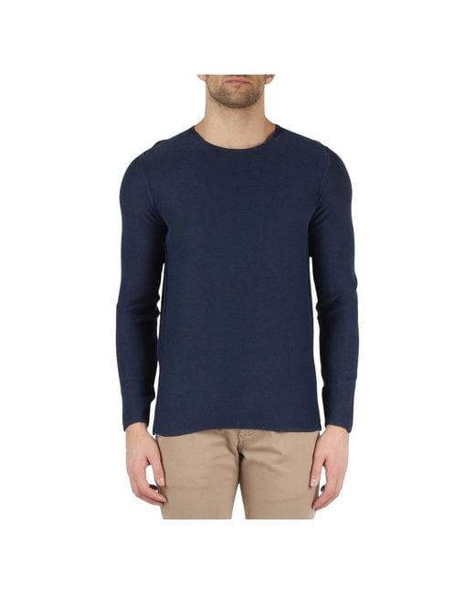 Replay Blue Round-Neck Knitwear for men