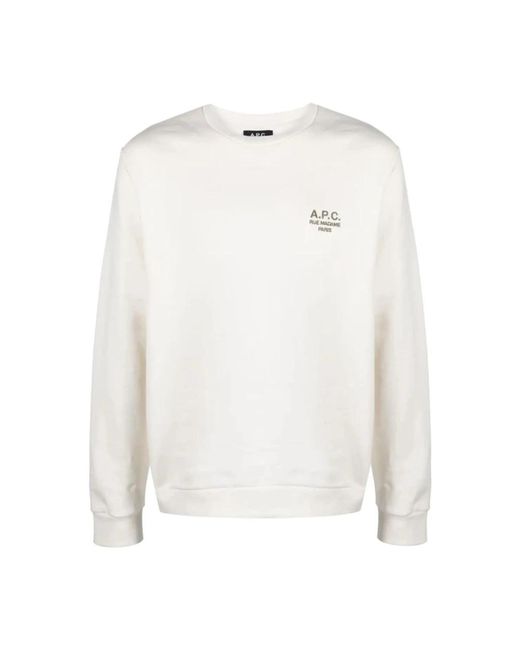 A.P.C. White Sweatshirts for men