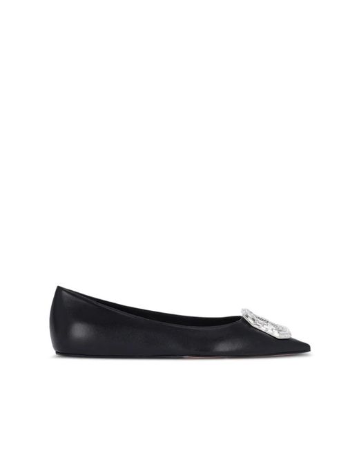AMINA MUADDI Blue Ballerina Shoes