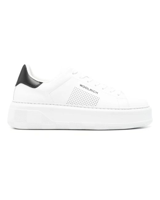 Chunky court sneakers di Woolrich in White