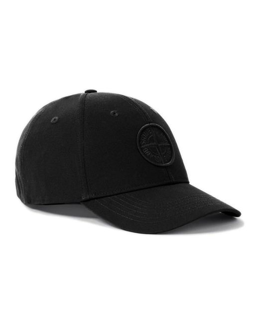 Stone Island Black Hats & Caps for men