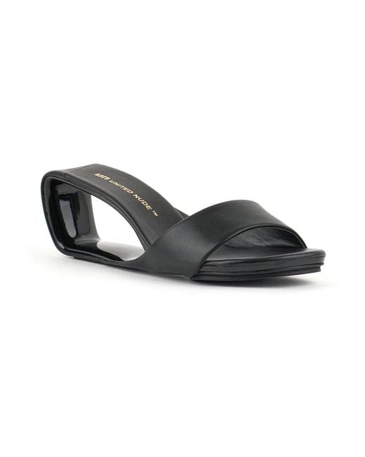 United Nude Black Wedges