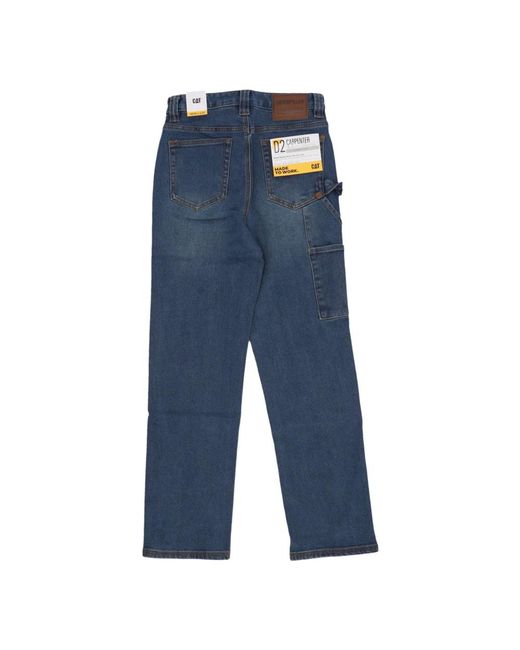 Caterpillar Jeans ,Blauw ,Katoen Relaxed Carpenter Jeans Donker Steen in het Blue voor heren