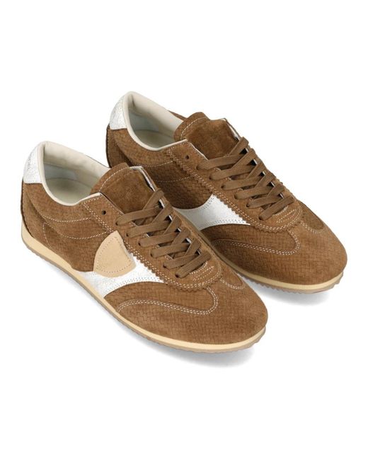 Philippe Model Schoenen ,Bruin ,Katoen Planche Running Sneakers in het Brown
