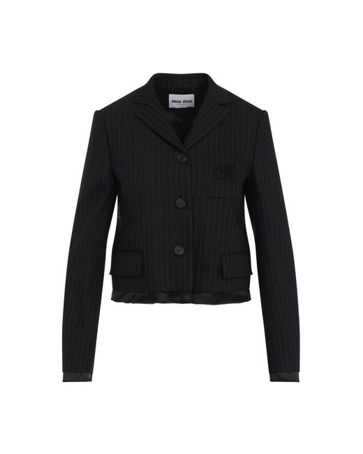 Miu Miu Blazers in Black | Lyst