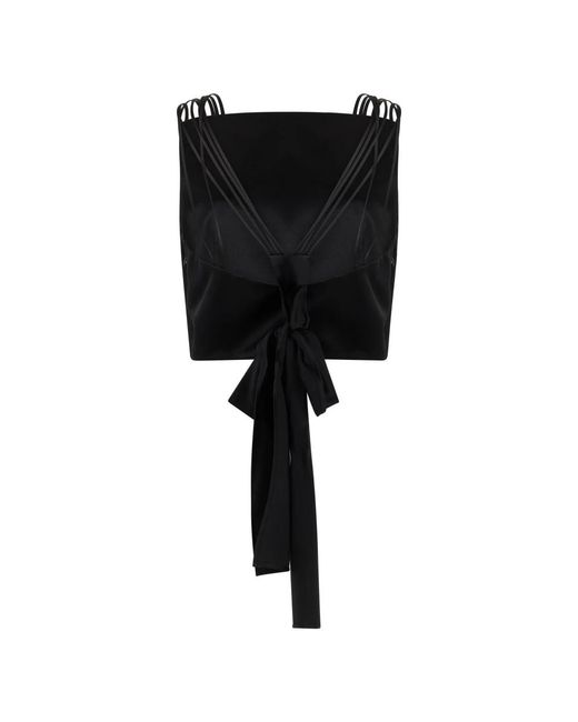 Alberta Ferretti Black Sleeveless Tops