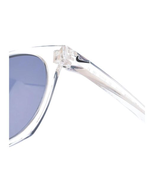Nike Accessoires ,Grijs ,Ovale Transparante Zonnebril in het Blue