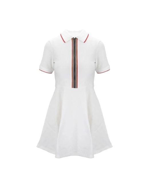 Burberry White Short Dresses