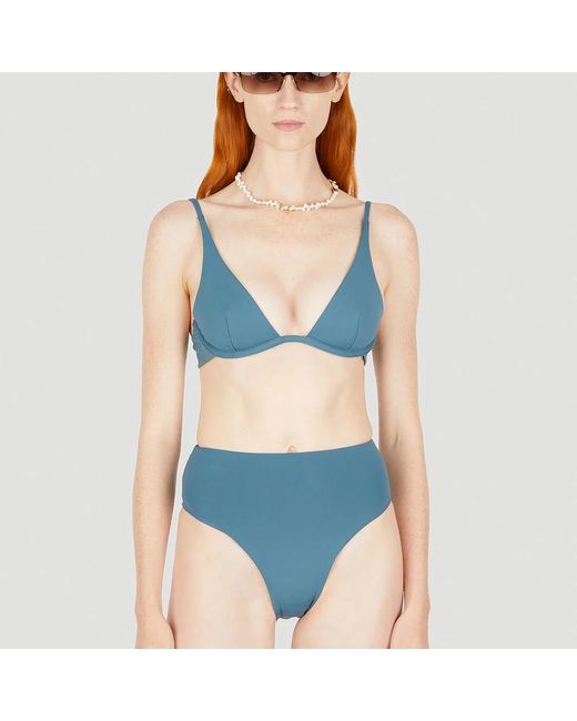 Ziah Badmode ,Blauw ,Retro High Waist Bikini Bottoms in het Blue