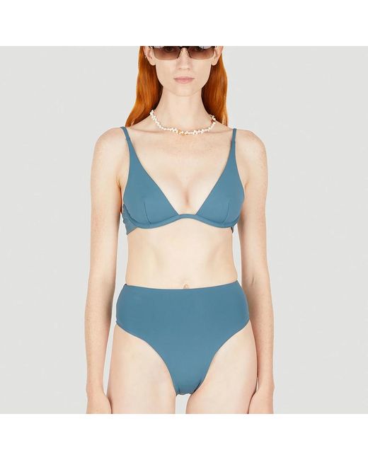 Ziah Badmode ,Blauw ,Retro High Waist Bikini Bottoms in het Blue