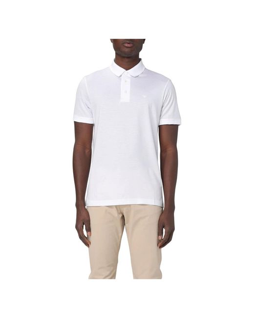 Emporio Armani White Polo Shirts for men