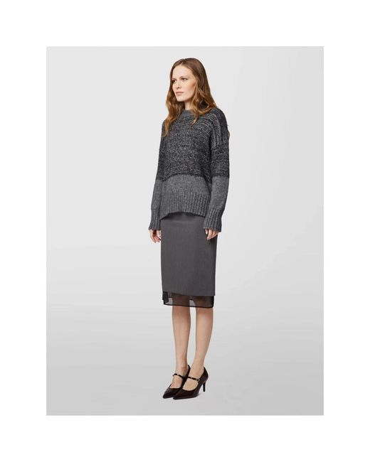 Alpha Studio Girocollo M/Sweater in het Gray