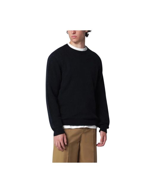Roberto Collina Black Round-Neck Knitwear for men