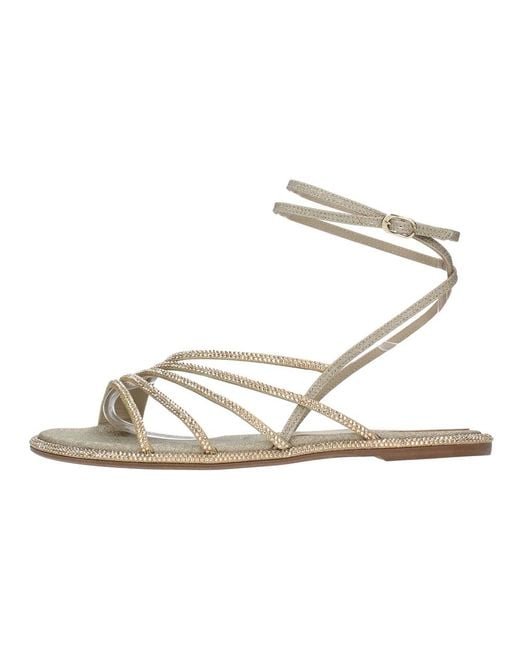Le Silla Metallic Flat Sandals