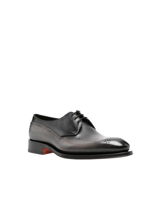 Santoni Carter Derby in Black für Herren