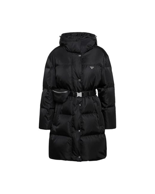 Down Coats Prada de color Black