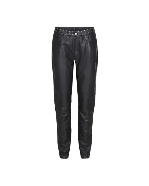 Btfcph Broeken ,Zwart ,Leer Leren Broek Skins 10853 in het Gray