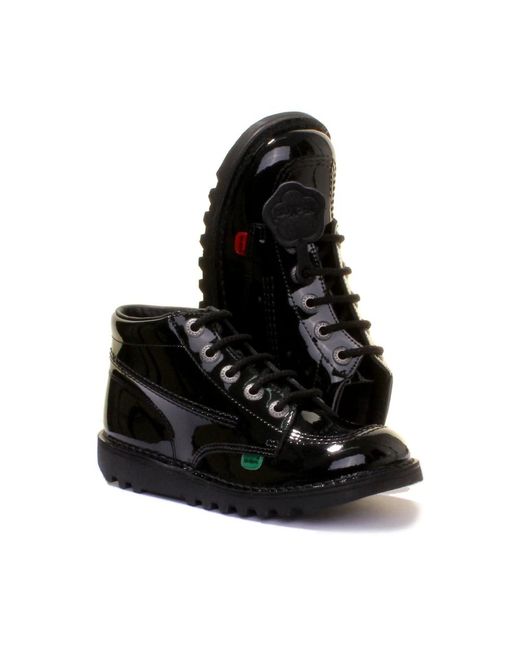 Kickers Black Lace-Up Boots