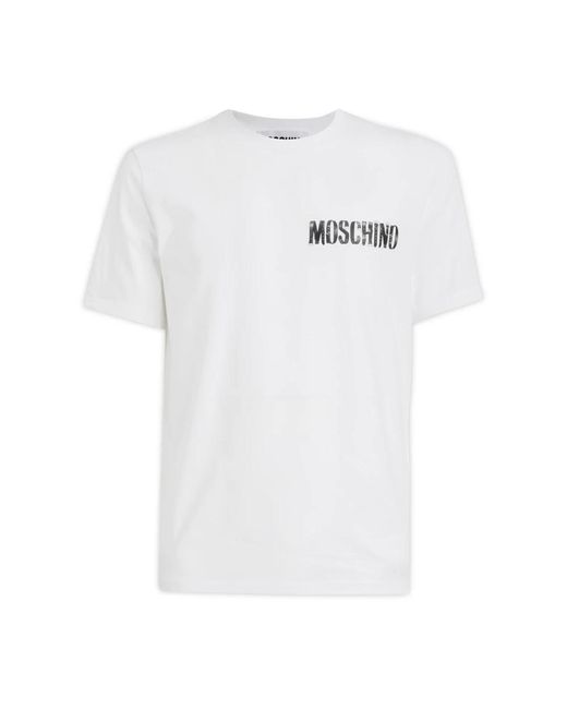 Moschino Klassisches t-shirt in White für Herren