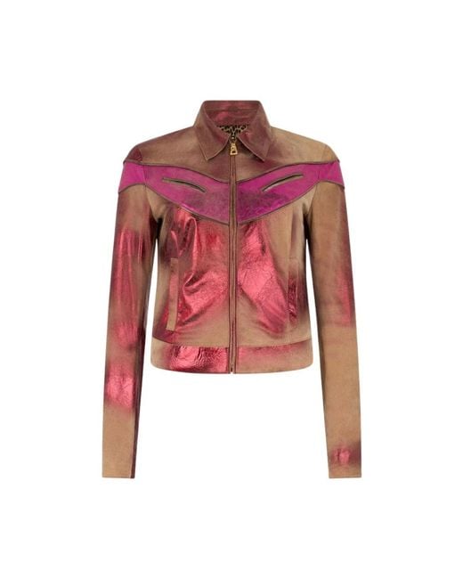 Roberto Cavalli Red Leather Jackets