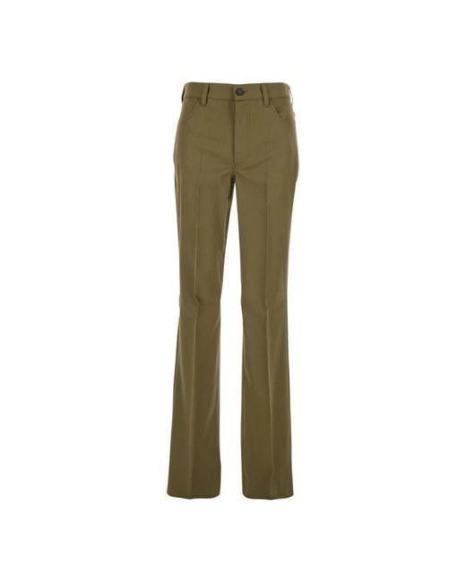 The Attico Green Wide Trousers