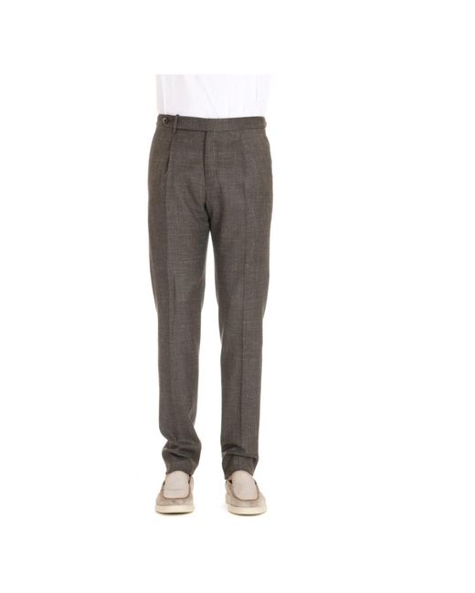 PT Torino Gray Suit Trousers for men