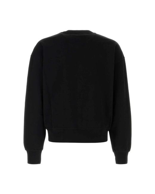 McQueen Hoodies & Sweatvesten ,Zwart ,Embossed Logo Crewneck Sweatshirt in het Black voor heren