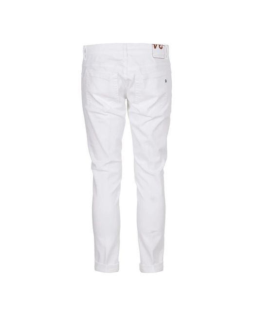 Dondup Jeans ,Wit ,Denim Slim-Fit Jeans Voor in het White voor heren