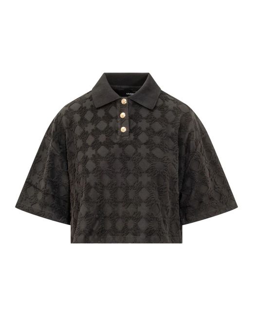Amiri Black Polo Shirts