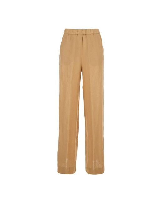 Straight Trousers Antonelli de color Natural
