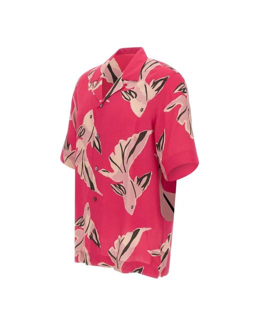 Paul Smith Fish Print Shirt in het Pink voor heren