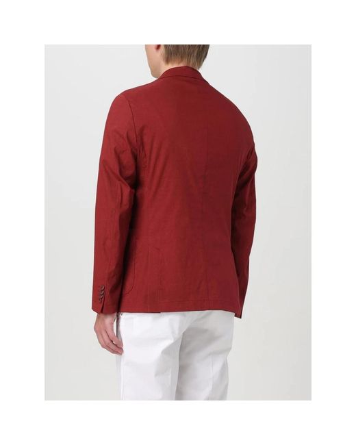 HUGO Jassen ,Rood ,Linnen Blauwe Linnen Blazer Moderne Stijl in het Red voor heren