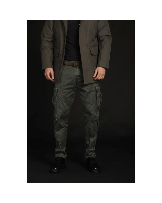 Mason's Green Slim-Fit Trousers for men