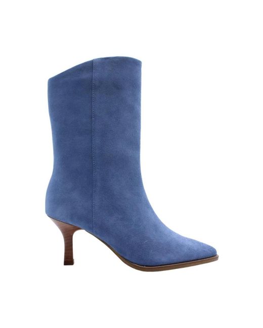 Bronx Blue Heeled Boots