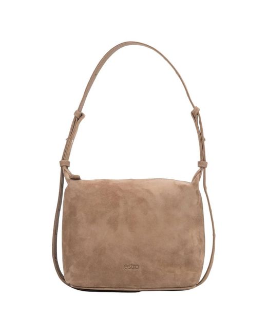 ESTRO Brown Shoulder Bags